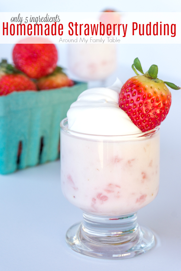 This Easy Homemade Strawberry Pudding is only 5 ingredients, simple to make, and has endless dessert possibilities!