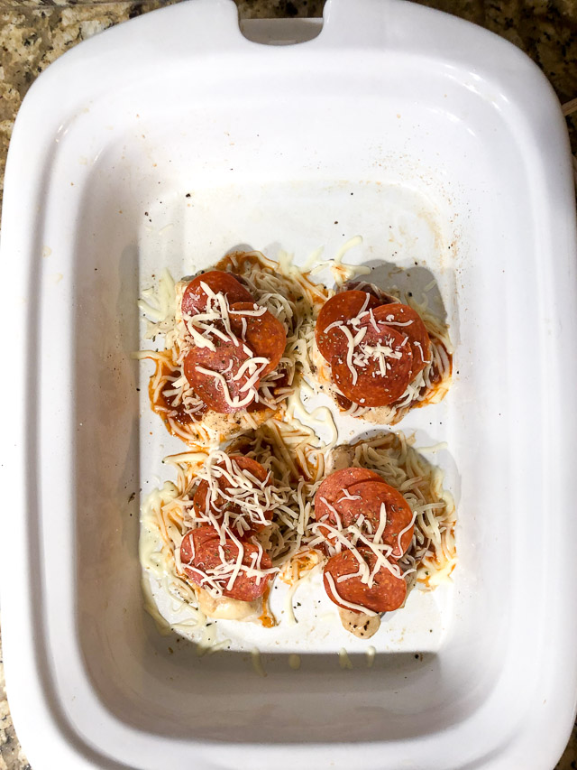 Pizza Chicken in a slow cooker