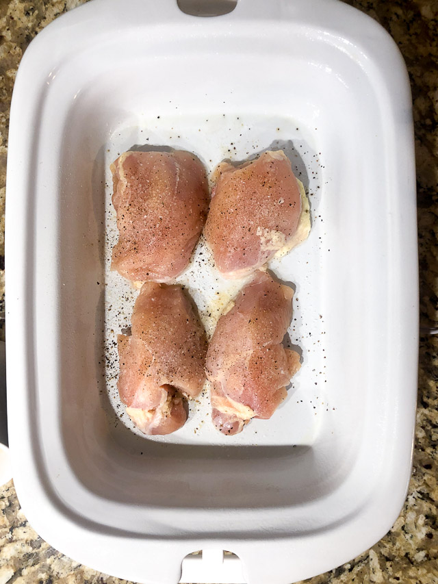raw chicken in slow cooker