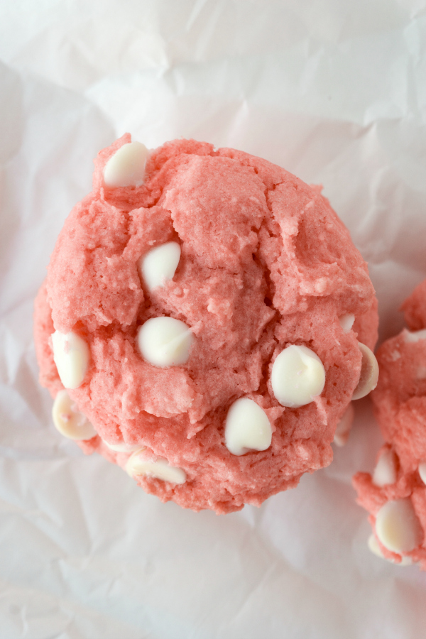 These uniquely flavored Strawberry and White Chocolate Cookies have only 4 ingredients and are ready in no time at all. 