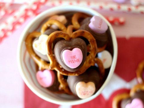 Valentine Pretzel Treats Around My Family Table