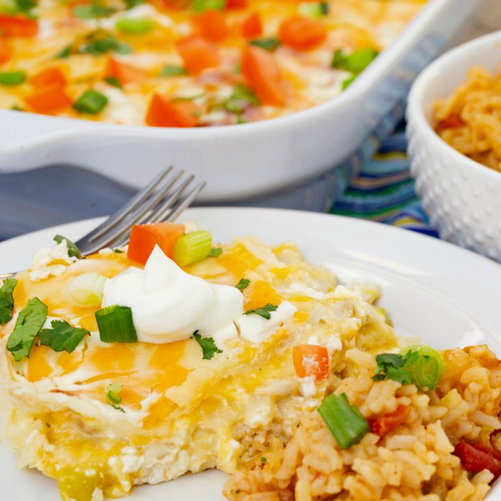 Just a few simple ingredients plus Grandma’s secret family recipe make these Sour Cream Chicken Enchiladas perfect for a quick weeknight supper.