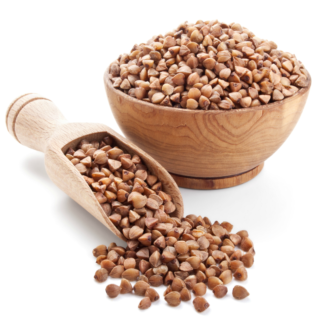 buckwheat in a wooden bowl