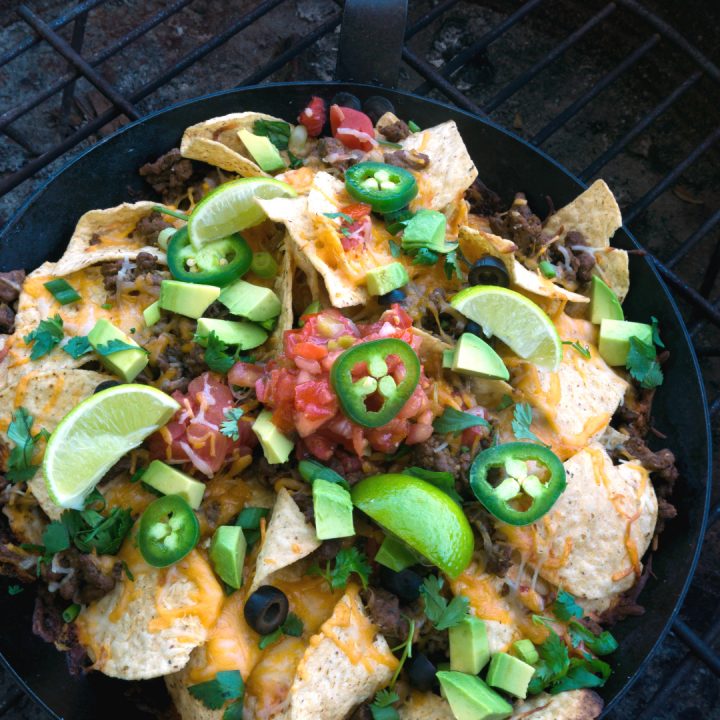 These Beefy Campfire Nachos are ready in 15 minutes and make a great lunch, dinner, or even an afternoon snack whether you are camping or not! They are also a great way to use up leftovers.