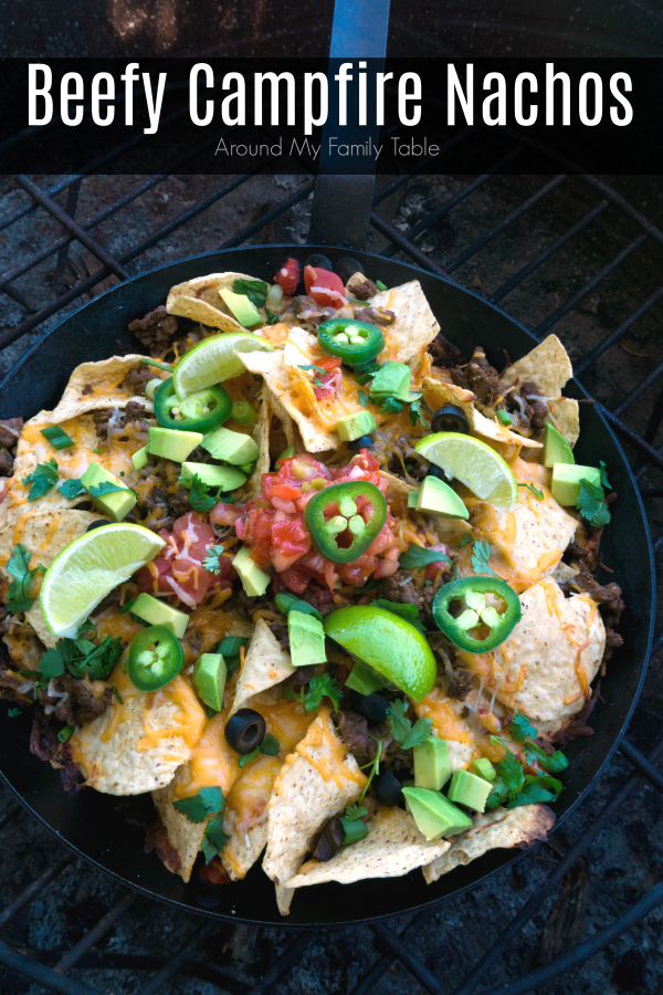 These Beefy Campfire Nachos are ready in 15 minutes and make a great lunch, dinner, or even an afternoon snack whether you are camping or not! They are also a great way to use up leftovers.