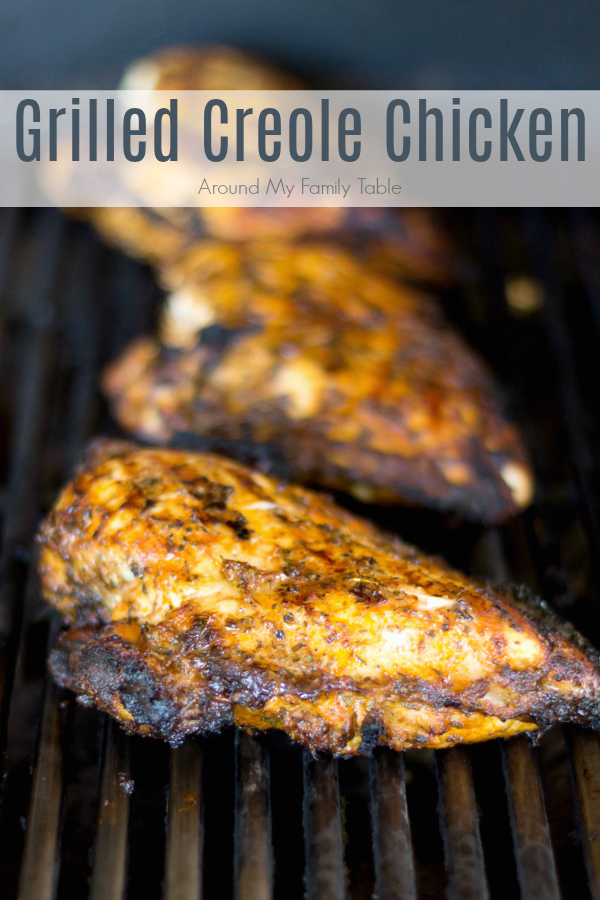 The flavor of this Grilled Creole Chicken is out of this world, plus it only takes 20-30 minutes to marinate before it goes on the grill...so it's a quick recipe for weeknights too! via @slingmama