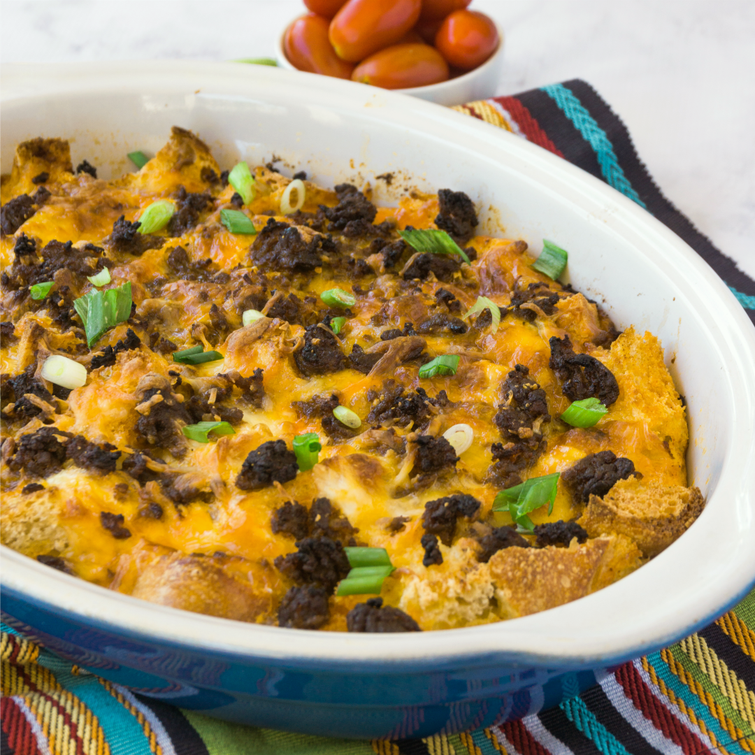 Chorizo shop egg bake