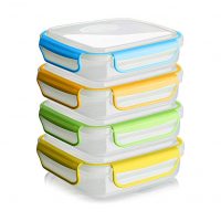 Snap Fresh - 4 Pack of Sandwich Containers (450 ml) - Reusable, 