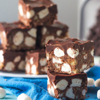 No Bake Rocky Road Bars