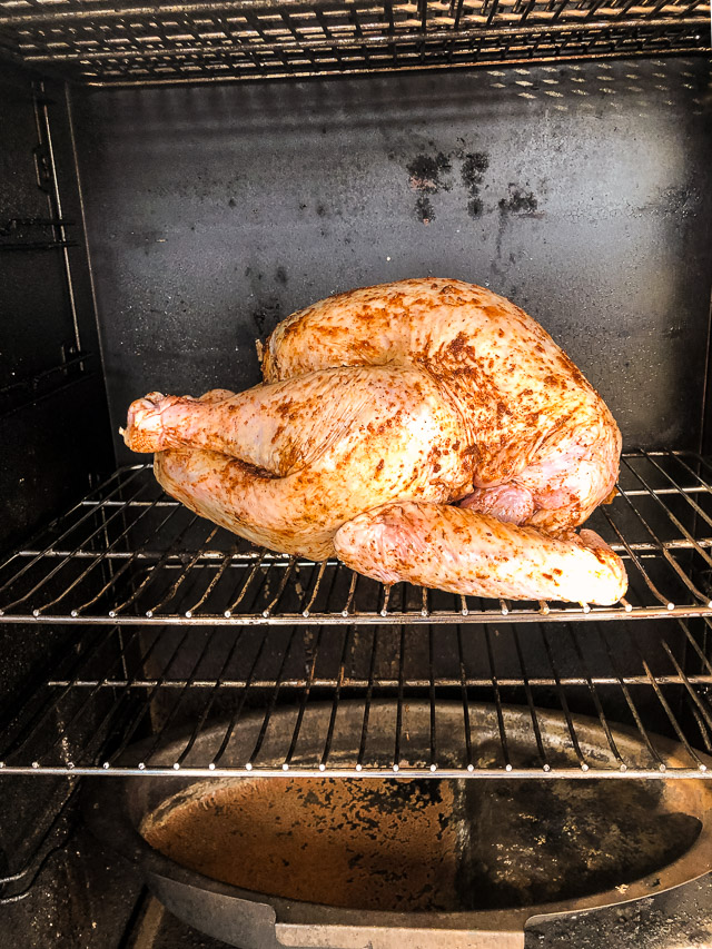 turkey in a smoker