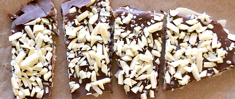 4 pieces of toffee bark