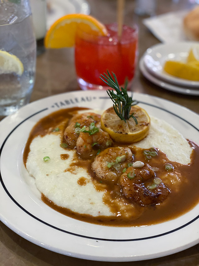 BBQ Shrimp & Grits at Tableau in New Orleans near Jackson Square
