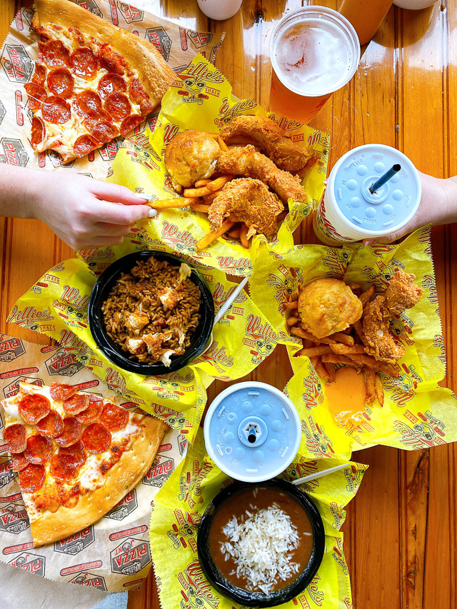 Food at Willie's Chicken Shack in New Orleans