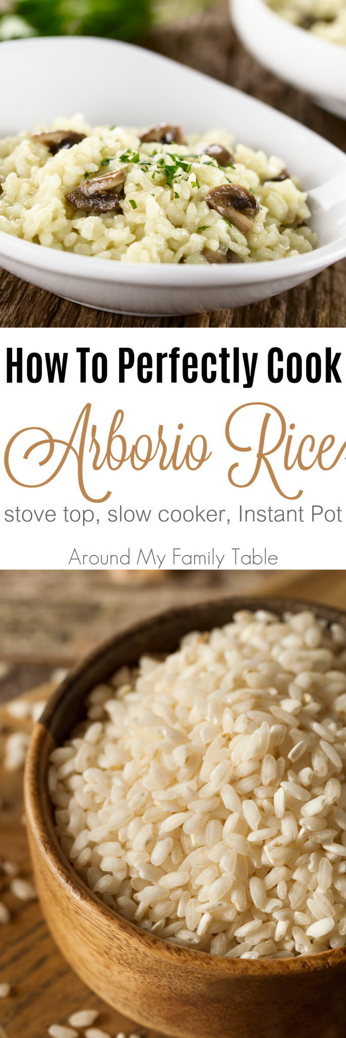 This How to Cook Arborio Rice guide features instructions on using a slow cooker, Instant Pot, and stovetop for cooking arborio rice, plus there are a few delicious recipes to try as well. via @slingmama