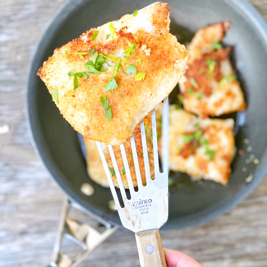 Parmesan Crusted Cod {Pan Fried}