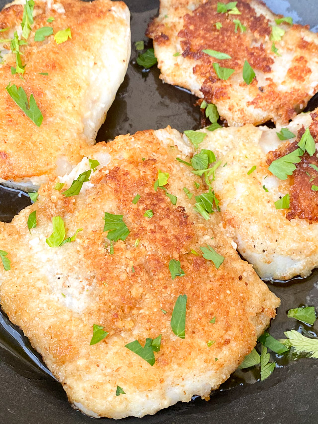 parmesan crusted cod cooking