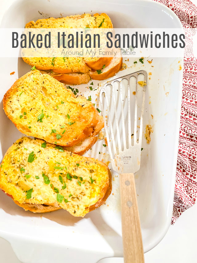 This Baked Italian Sandwich recipe is packed full of flavor and can adjusted to fit what you have on hand. Lots of cheese and meat baked onto hearty bread will make supper a breeze. #sandwiches #bakedsandwiches