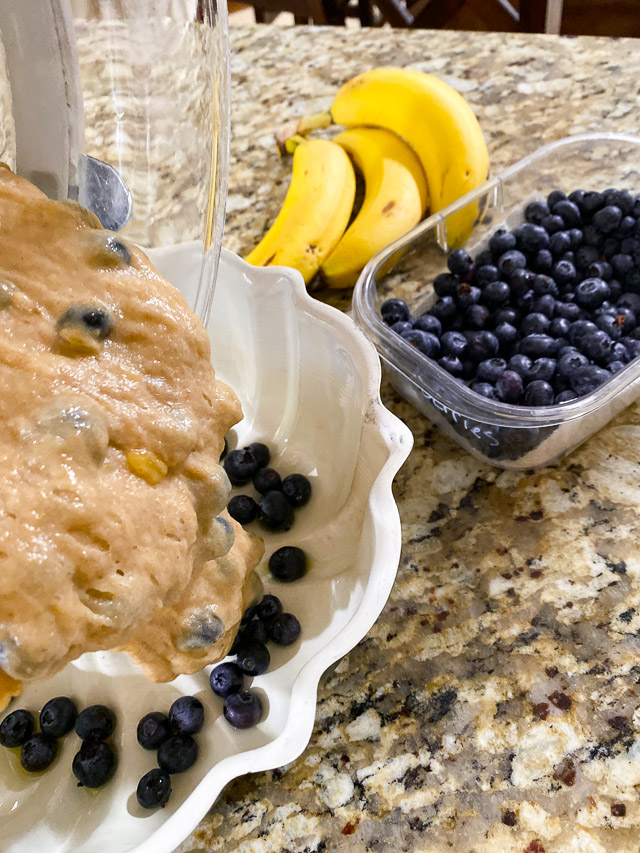 batter poured into pan