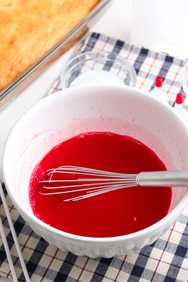 4th of July Poke Cake and jello