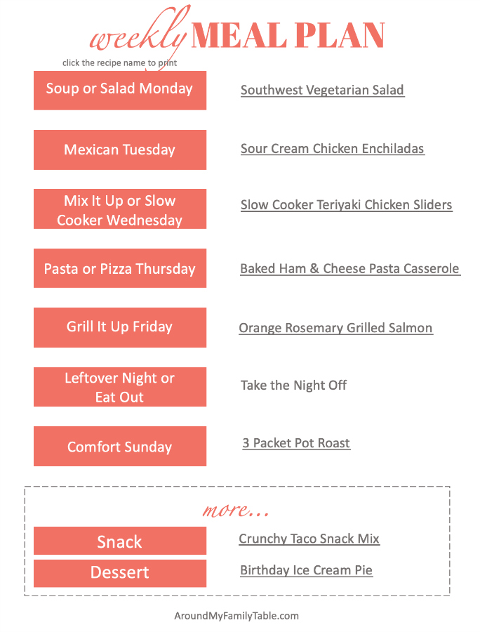 Free Weekly Meal Plans