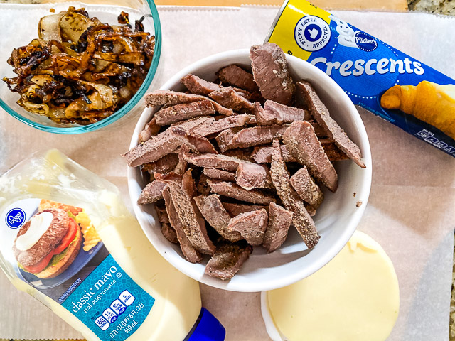 Steak & Provolone Crescent Braid ingredients