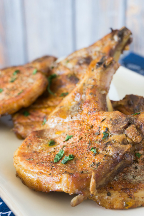 pork chops with pork chop seasoning