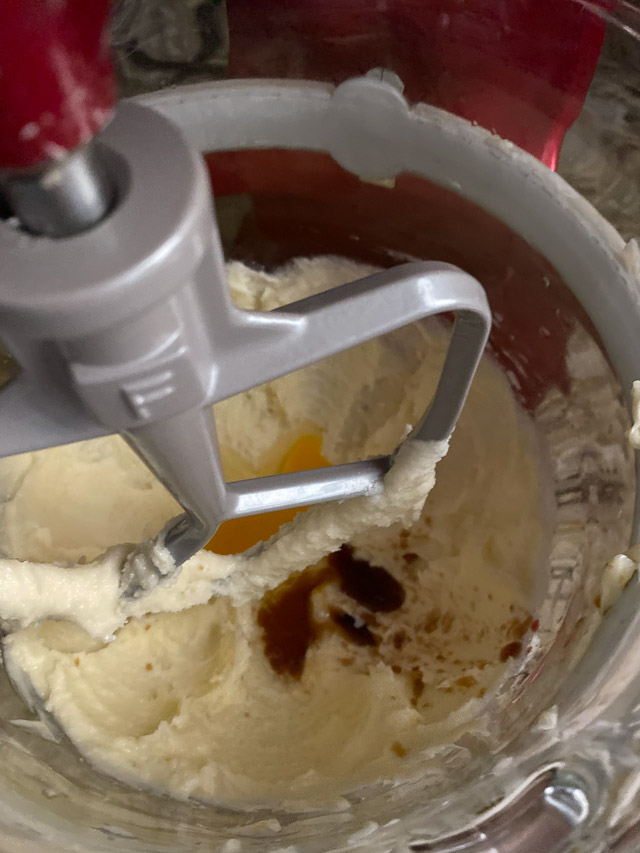 Mixing the Snickerdoodle Cookie Bars ingredients