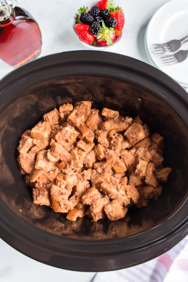 slow cooker french casserole in slow cooker