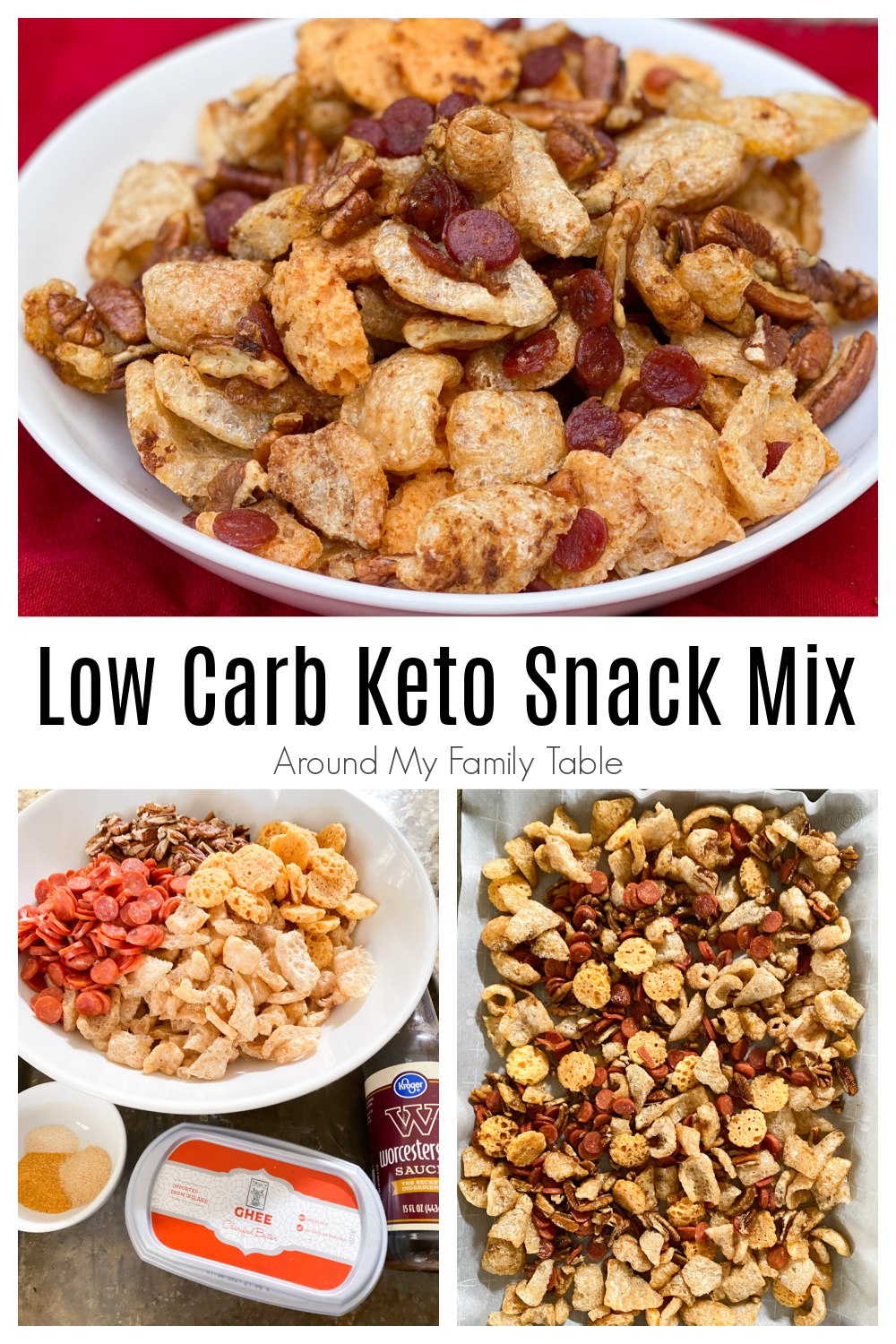 My new snack mix recipe is salty and crunchy, but low on carbs.  You'll love the mix of flavors in my Low Carb Keto Snack Mix.    via @slingmama