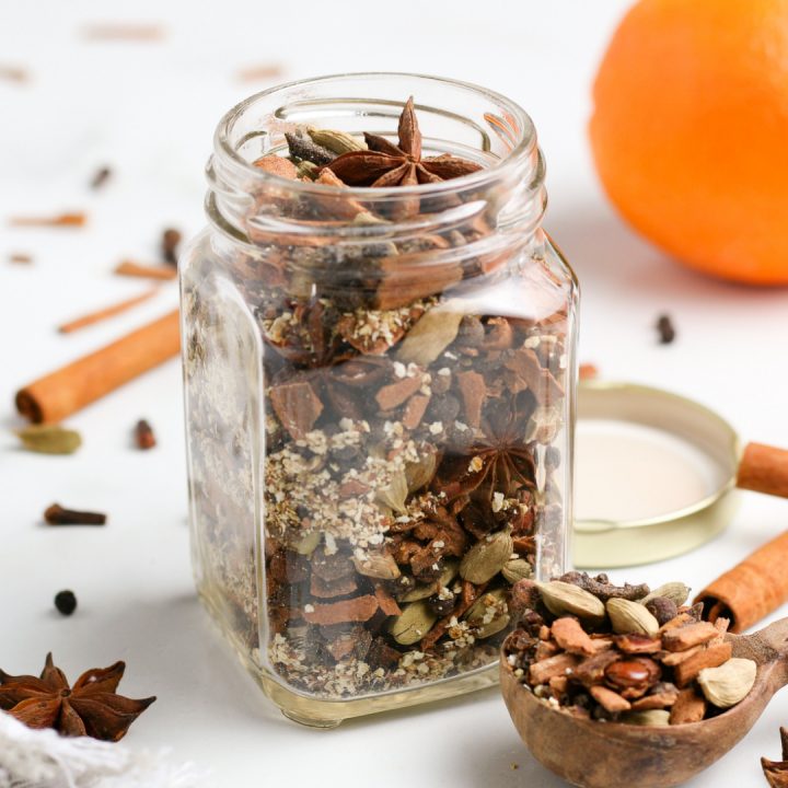 Mulling spices in a jar