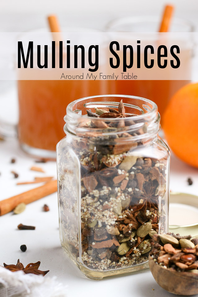 Mulling spices in a jar and made into a drink