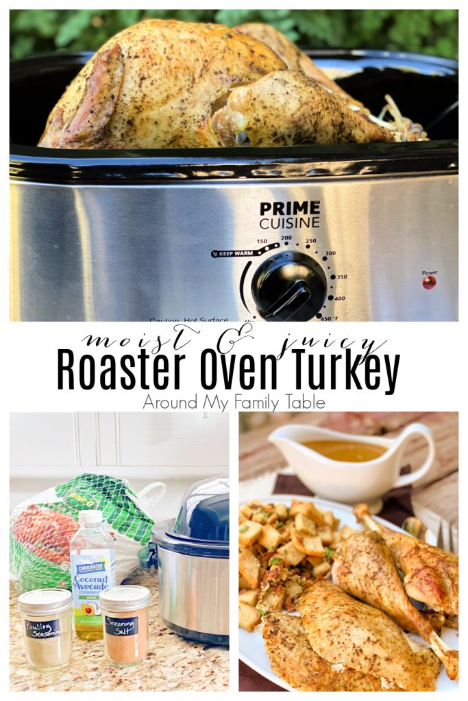 Roaster Oven Turkey for Thanksgiving in electric roaster and ingredients