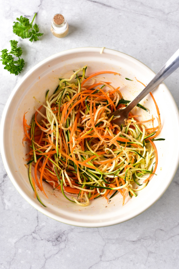 keto zoodles in bowl