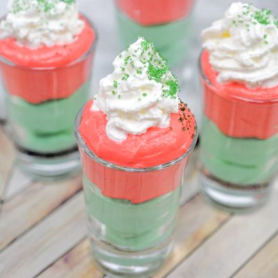 Keto White Chocolate Christmas Shooters