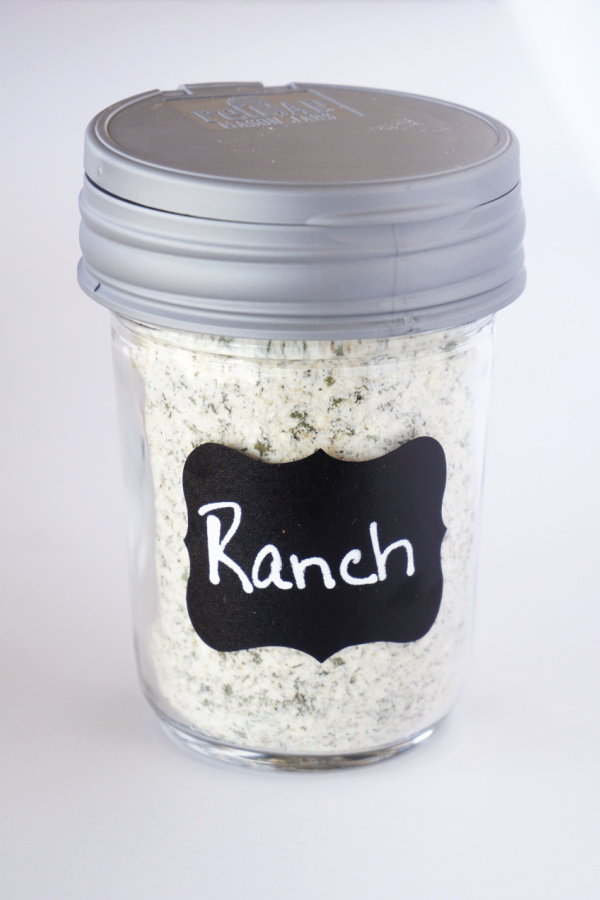 homemade ranch seasoning in mason jar