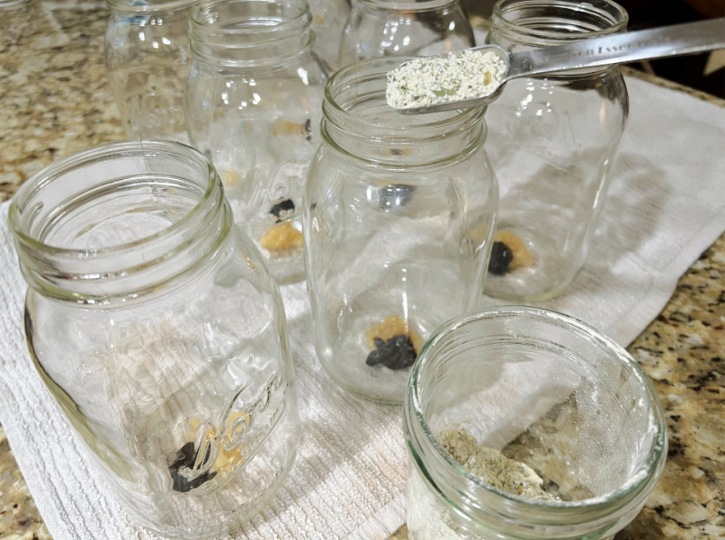 filling canning jars